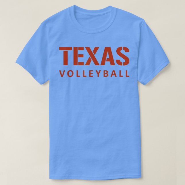 Camiseta Estilo de Bloco de Voleibol do Texas (Frente do Design)