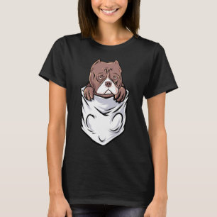 Camiseta Estilo de bolso Touro Adorável Touro Terrier Puppy