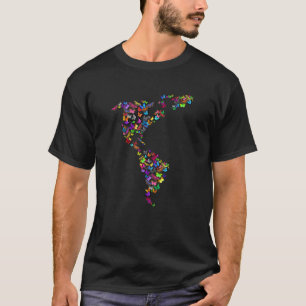 Camiseta Estilo de Borboleta das Américas legal T América d