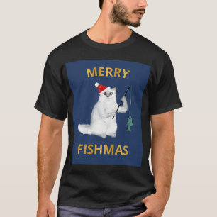 Camiseta Estilo de camisola feia de Natal Espírito da Pesca