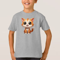 Estilo de Cartoon de Gato Laranja Bonito - 89738