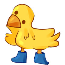 Estilo de cartoon de pato animal bonito