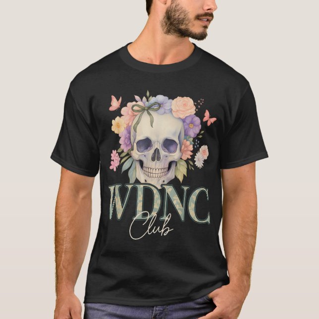 Camiseta Estilo de Caveira Floral (Frente)