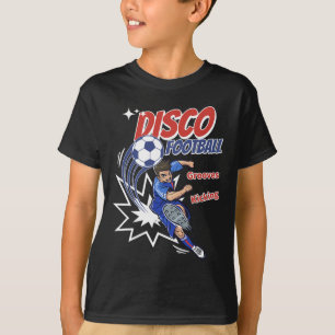Camiseta Estilo de chute de futebol groovy vibrações vintag