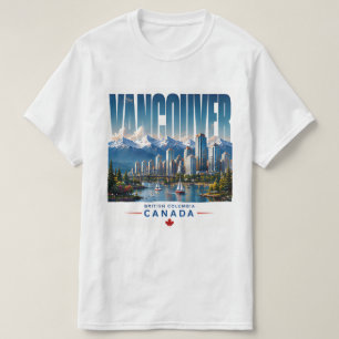 Camiseta 🏔 Estilo de Cidade Costeira Moderna de Vancouver