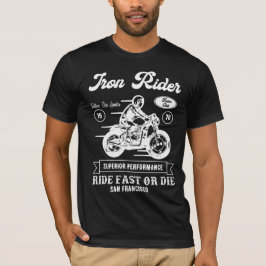 Camiseta Estilo de Clube de Motociclista Iron Rider