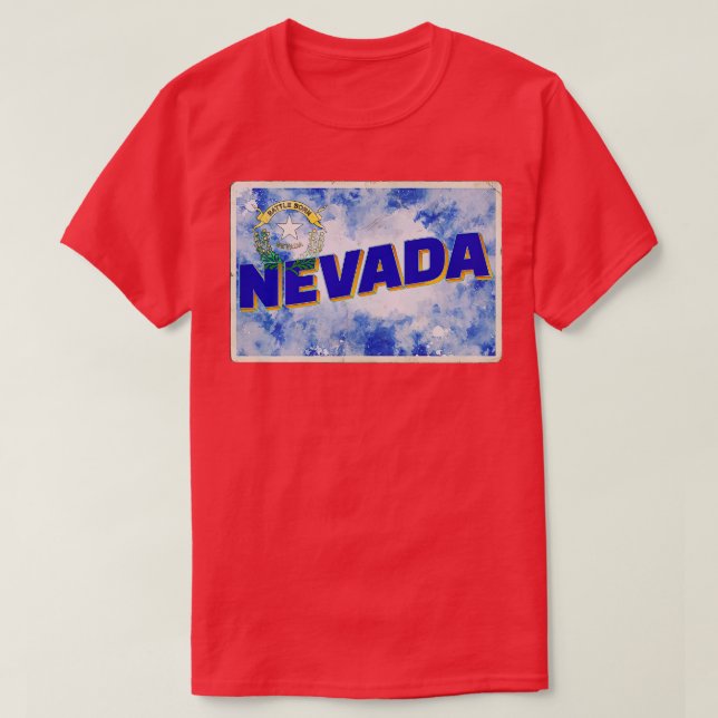 Camiseta Estilo de colheita de Nevada retro souvenir 1 (Frente do Design)