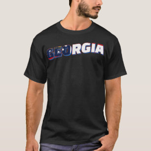 Camiseta Estilo de colheita Georgia retro souvenir TShirt 1