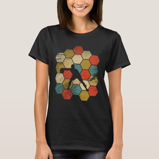 Camiseta Estilo de colheita retrô Estilo de basquetebol esp (Frente)