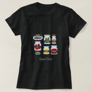 Camiseta Estilo de cozinhar de potes coloridos