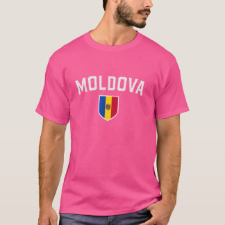 Camiseta Estilo de Crachá desportivo Clássico Moldovan Flag