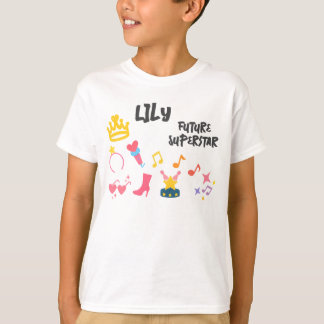 Camiseta Estilo de Crayon Editável - Pop Star Diva Birthday