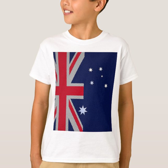 Camiseta Estilo de Cromo de Fibra de Carbono Design na Aust (Frente)