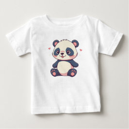 Camiseta Estilo de desenho animado bonito kawaii baby panda