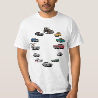 Camiseta Estilo de desenho animado dos carros clássicos
