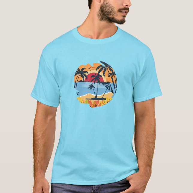 Camiseta Estilo de Design de Verão (Frente)