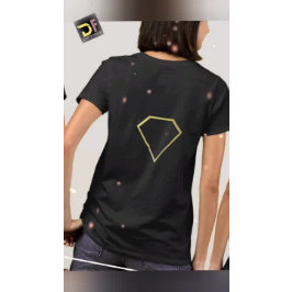 Camiseta Estilo de Diamante do Ouro Moderno Personalizado a