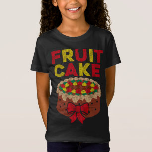 Camiseta Estilo de Doce de Natal Feio com Bolo de fruta