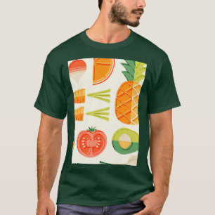 Camiseta Estilo de encantamento das Frutas Avocado