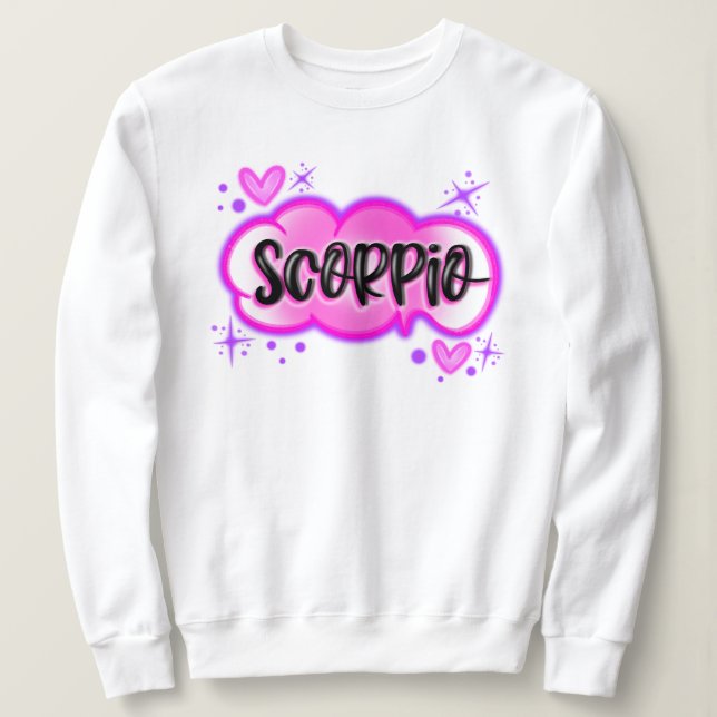 Camiseta Estilo de Escova Aérea Scorpio (Frente do Design)
