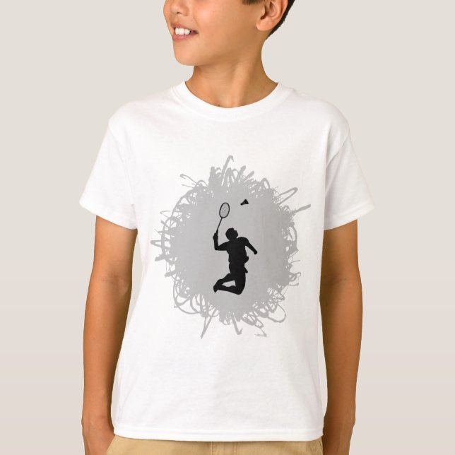 Camiseta Estilo de Escribble de Badminton (Frente)