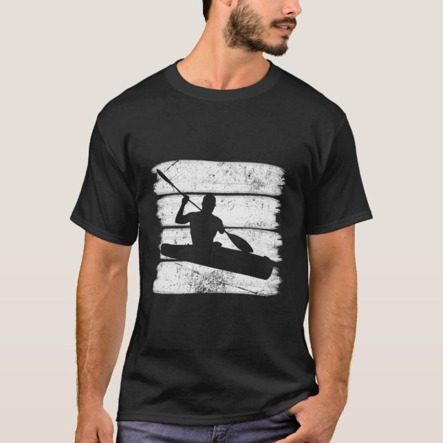 Camiseta Estilo de Fita Design Kayaking Para Natal (Frente)