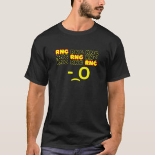 Camiseta Estilo de fonte RNG minimalista