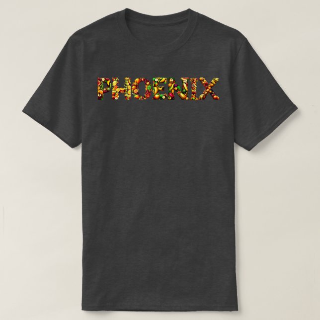 Camiseta Estilo de fruta da cidade de Phoenix (Frente do Design)