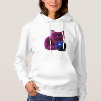 Camiseta Estilo de gato maluco com Hoodie