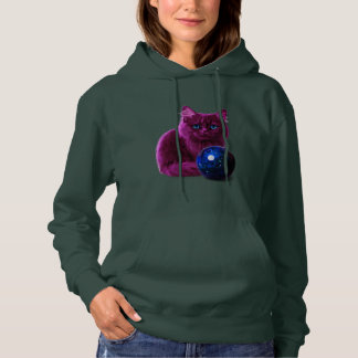 Camiseta Estilo de gato maluco com Hoodie