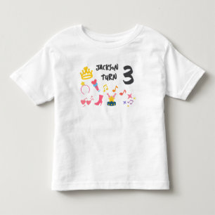 Camiseta Estilo de Giz de Cera Editável – Aniversário da Di