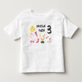 Camiseta Estilo de Giz de Cera Editável – Aniversário de Po