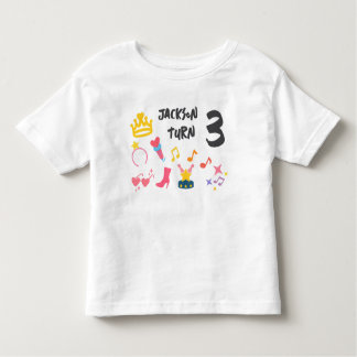 Camiseta Estilo de Giz de Cera Editável – Aniversário de Po