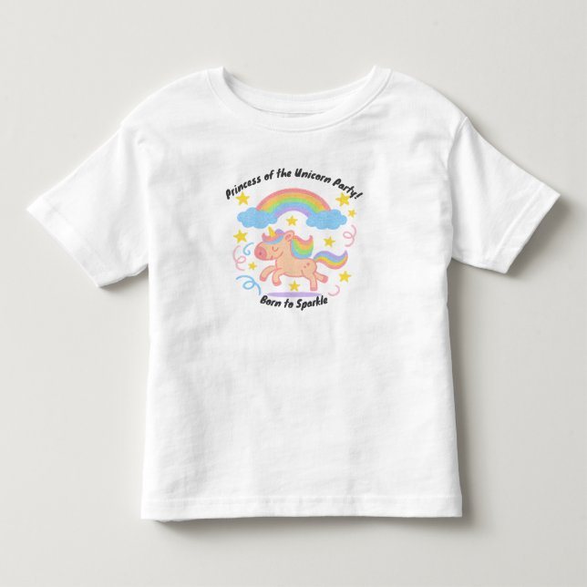 Camiseta Estilo de Giz de Cera Editável – Unicórnio Sonho B (Frente)