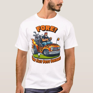 Camiseta Estilo de Golfe Flaming de Golfe com Golfe