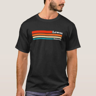 Camiseta Estilo de Gráfico de Vintage Retro 1980s Lewes Del