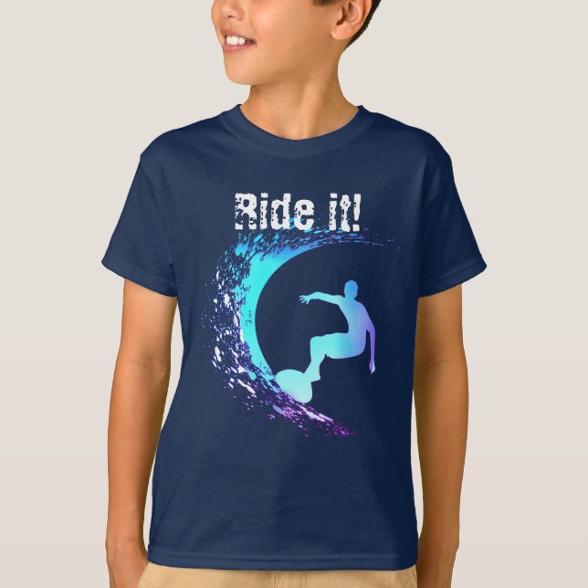 Camiseta Estilo de Grafite de Surfer (Frente)