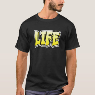 Camiseta Estilo De Grafite De Vida Que Diz Vida
