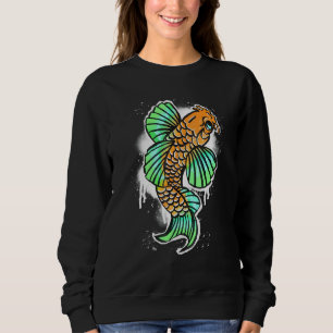 Camiseta Estilo De Grafite legal Japonês Peixe Koi Para Tod