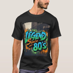 Camiseta Estilo de grafite "Legenda Desde anos 80" Mens Tsh