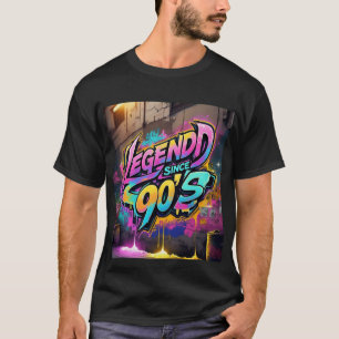 Camiseta Estilo de grafite "Legenda desde os anos 90" Mens