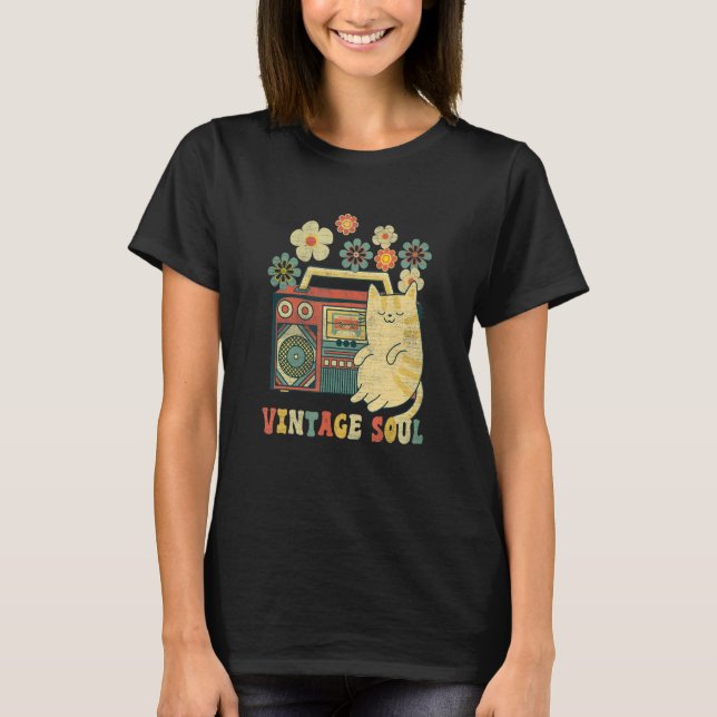 Camiseta Estilo de Groovy Soul Flores de Alma de Gato (Frente)