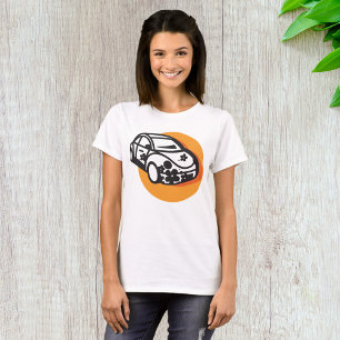 Camiseta Estilo de Hippie Cute do Carro de Potência da Flor
