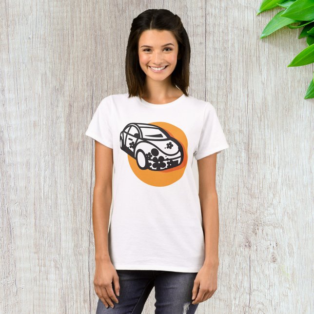 Camiseta Estilo de Hippie Cute do Carro de Potência da Flor (Criador carregado)