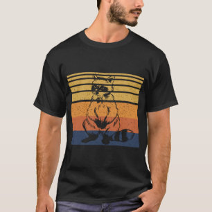 Camiseta Estilo de Imagem Retroativa Raccoon 60s 70s
