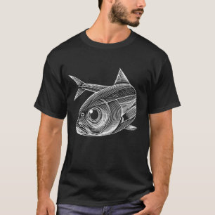 Camiseta Estilo de Impressão Digital - Mãe Pai Sardine