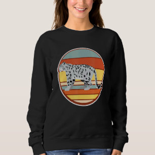Camiseta Estilo de Impressão Retroativa da Leopardo da Neve
