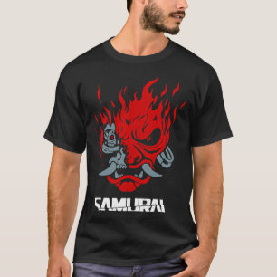 Camiseta Estilo de jogo de arte japonês Samurai 2077 retrô