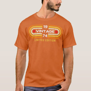 Camiseta Estilo de Jogo Retroativo Vintage 1974