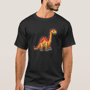 Camiseta Estilo de Jogos Retroritários do Dinossaur Brachio